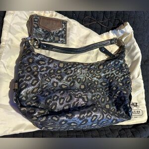 COPY - Coach Ocelot print purse with coin purse & dust bag